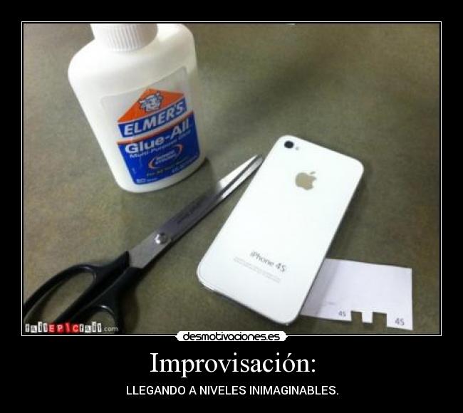 Improvisación: - LLEGANDO A NIVELES INIMAGINABLES.