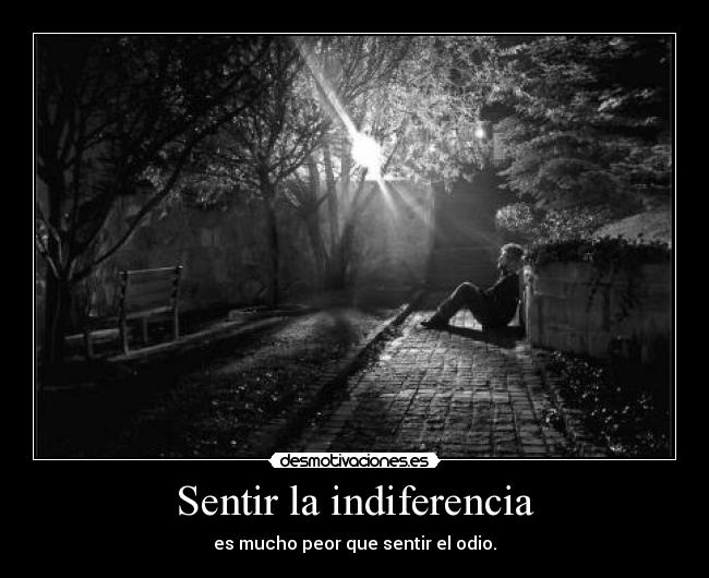 Sentir la indiferencia - 