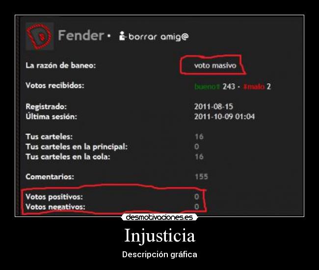 Injusticia - Descripción gráfica