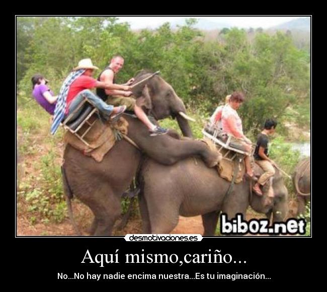 Aquí mismo,cariño... -