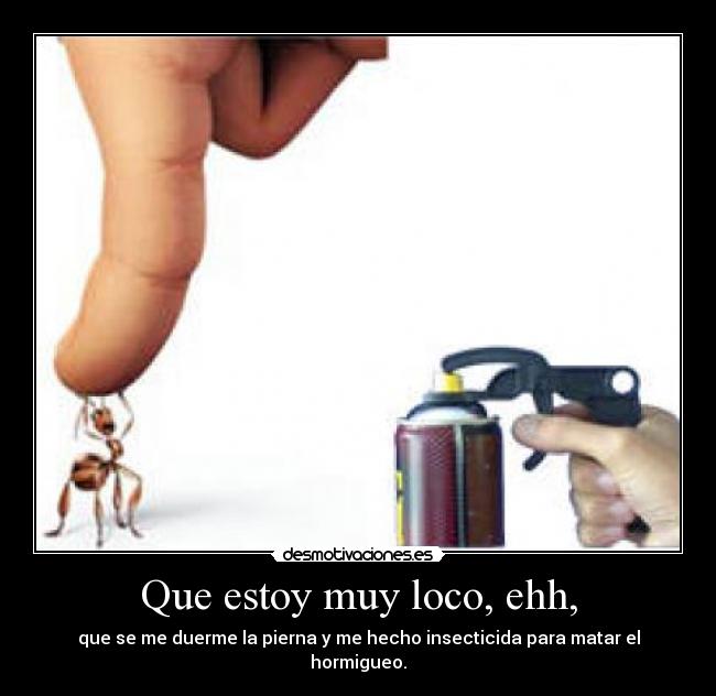 carteles que estoy muy loco desmotivaciones