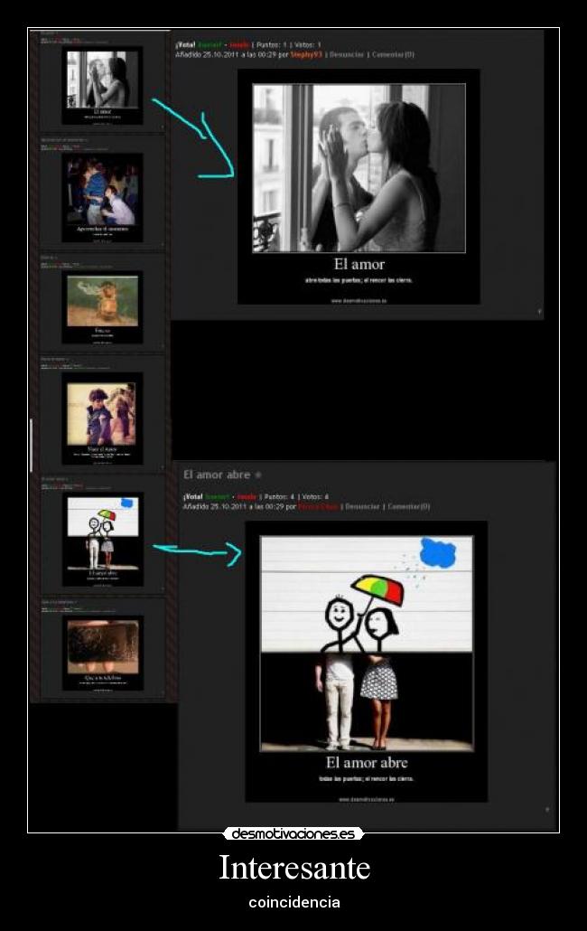Interesante - coincidencia