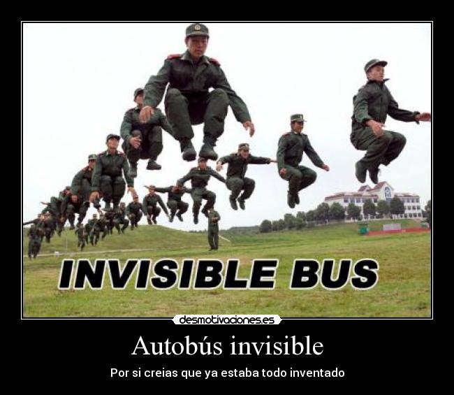 Autobús invisible - Por si creias que ya estaba todo inventado