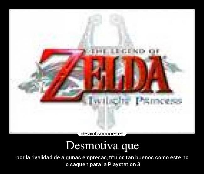 Desmotiva que - por la rivalidad de algunas empresas, títulos tan buenos como este no
lo saquen para la Playstation 3