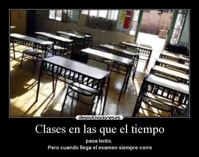 Clases en las que el tiempo -