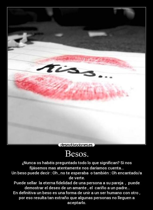 Besos. - 
