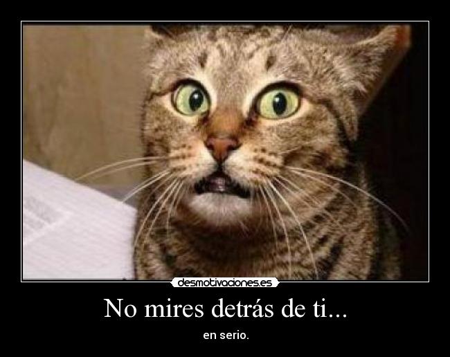 No mires detrás de ti... - en serio.