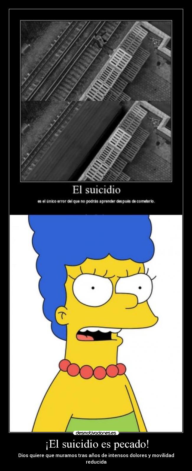 ¡El suicidio es pecado! - Dios quiere que muramos tras años de intensos dolores y movilidad reducida