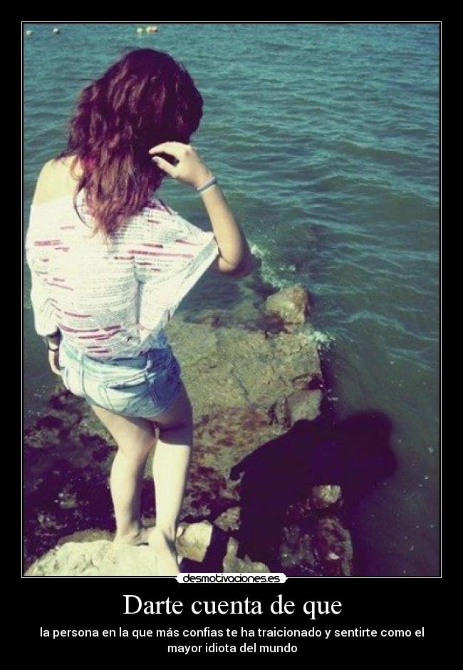 Darte cuenta de que -