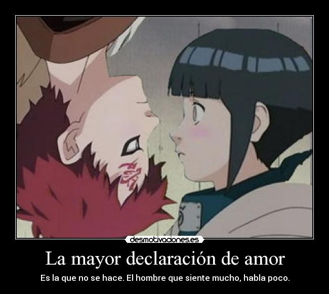 carteles amor xaarcaar naruto gaara hinata desmotivaciones