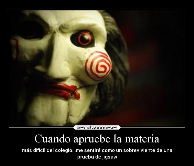 Cuando apruebe la materia -