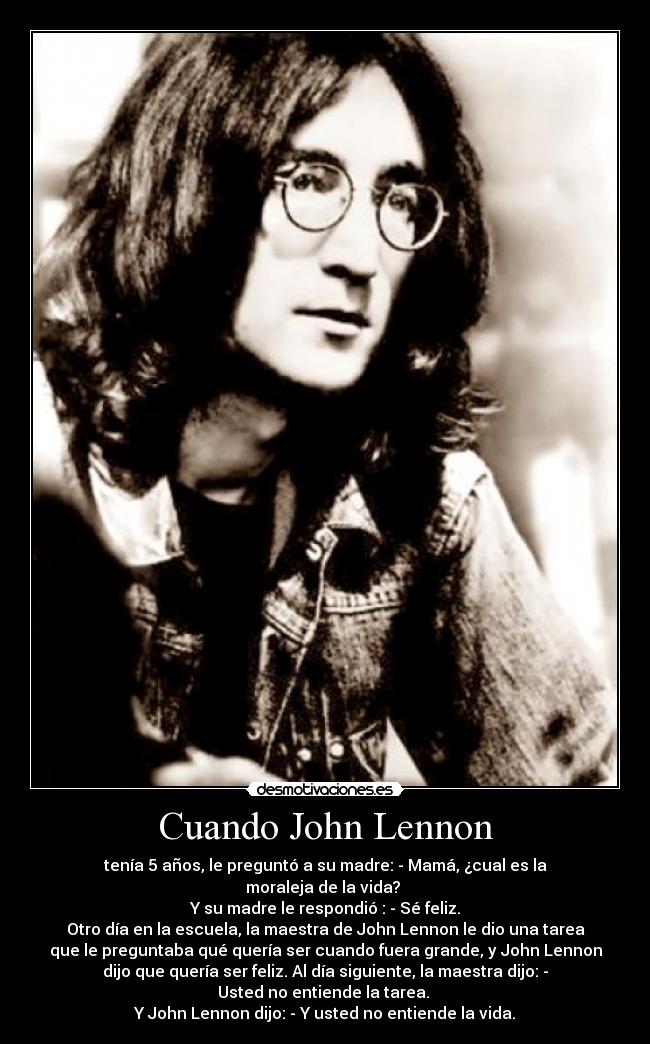 Cuando John Lennon -