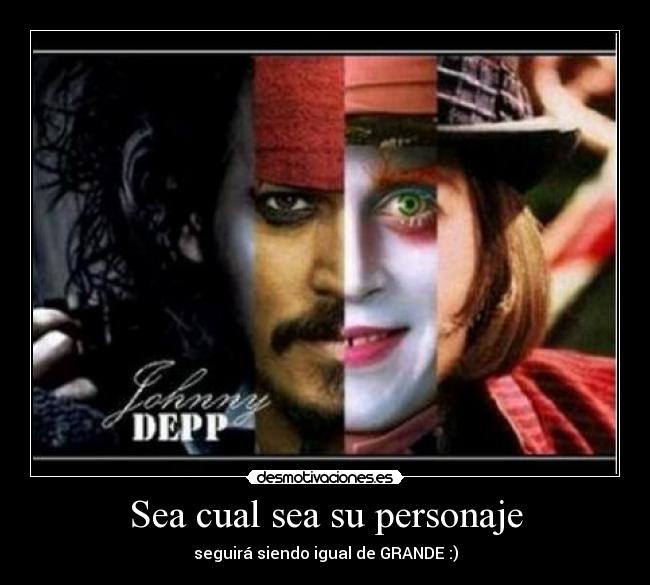 carteles johnny depp personaje grande desmotivaciones