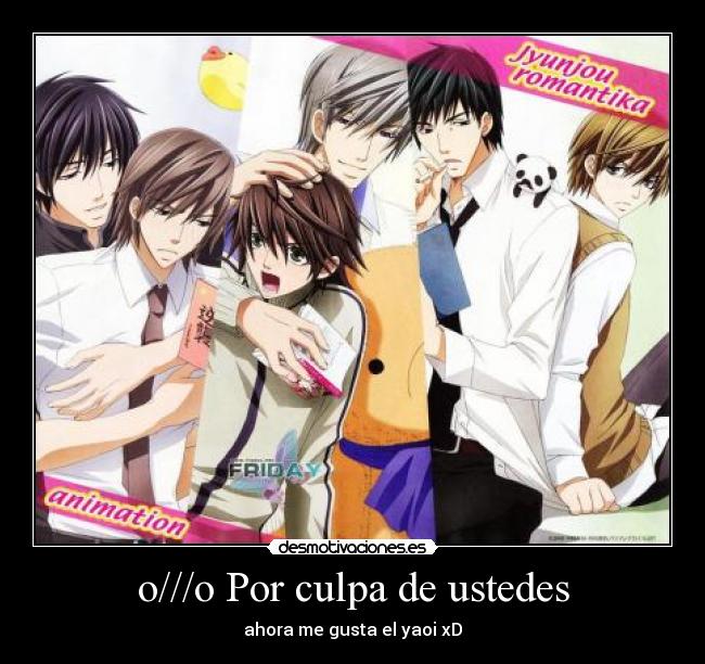 carteles anime yaoi junjou romantica otaku manga desmotivaciones