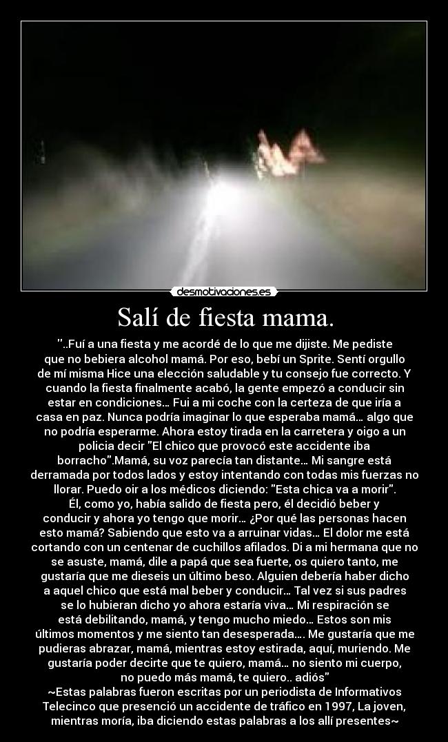 Salí de fiesta mama. - 