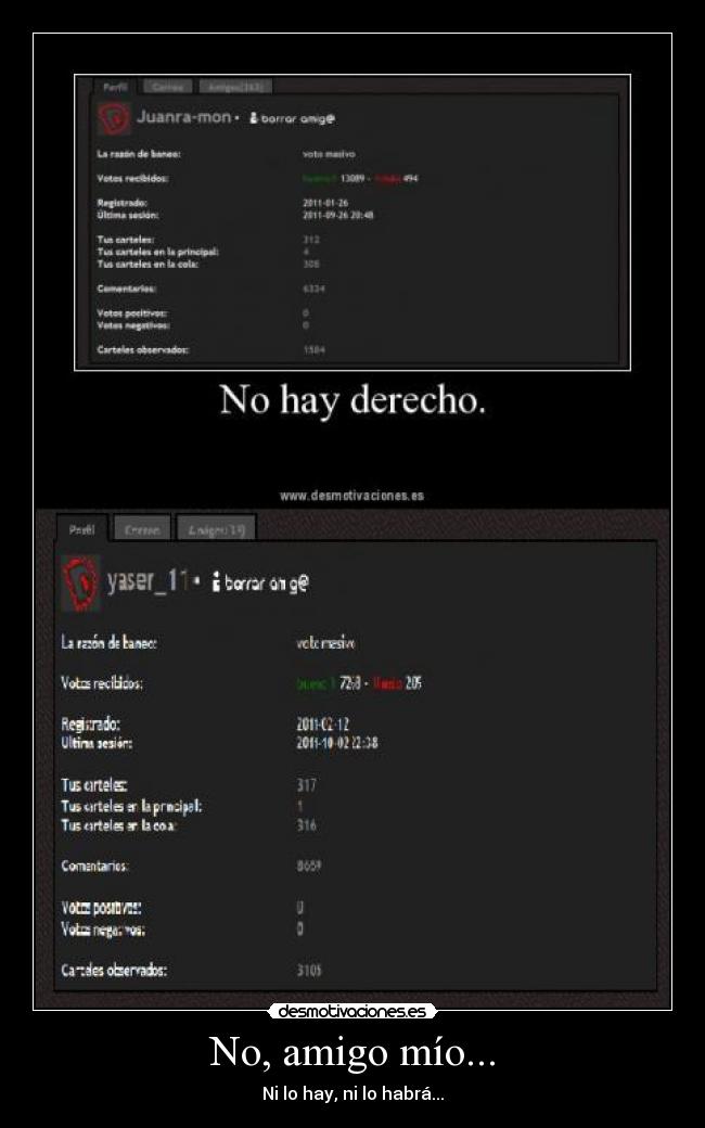 carteles no amigo mio desmotivaciones