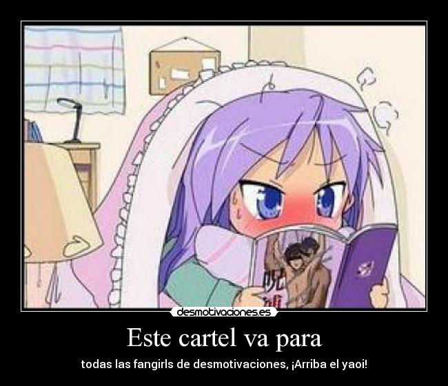 carteles yaoi anime lucky star sexo homosexualidad manta vivo asi desmotivaciones