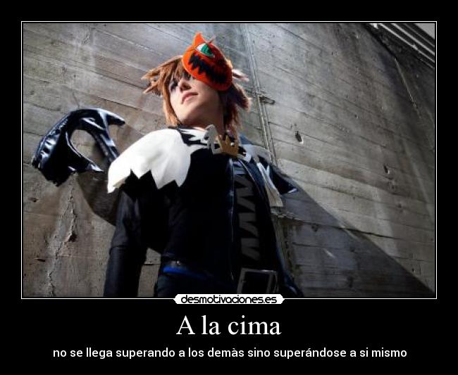 A la cima - no se llega superando a los demàs sino superándose a si mismo