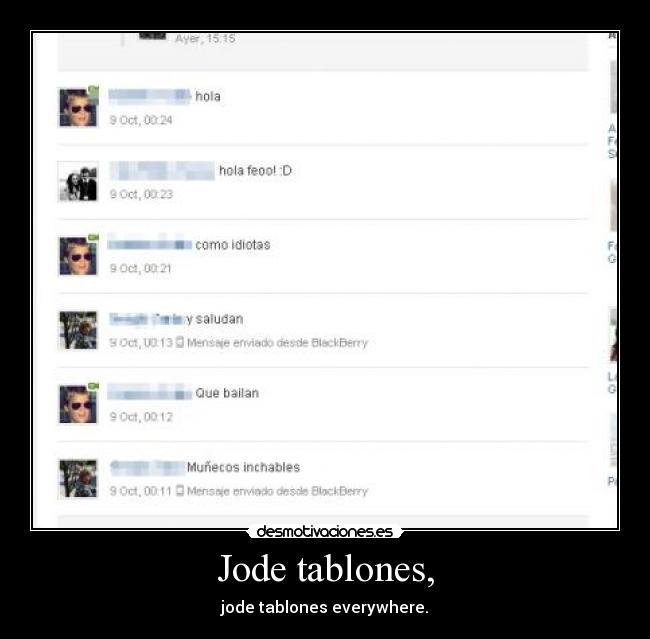 Jode tablones, -