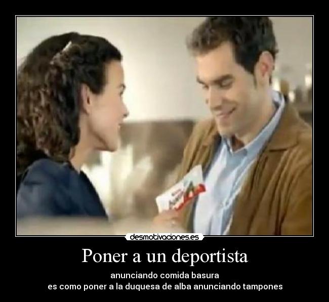 Poner a un deportista - 