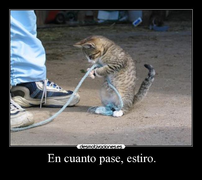 En cuanto pase, estiro. -