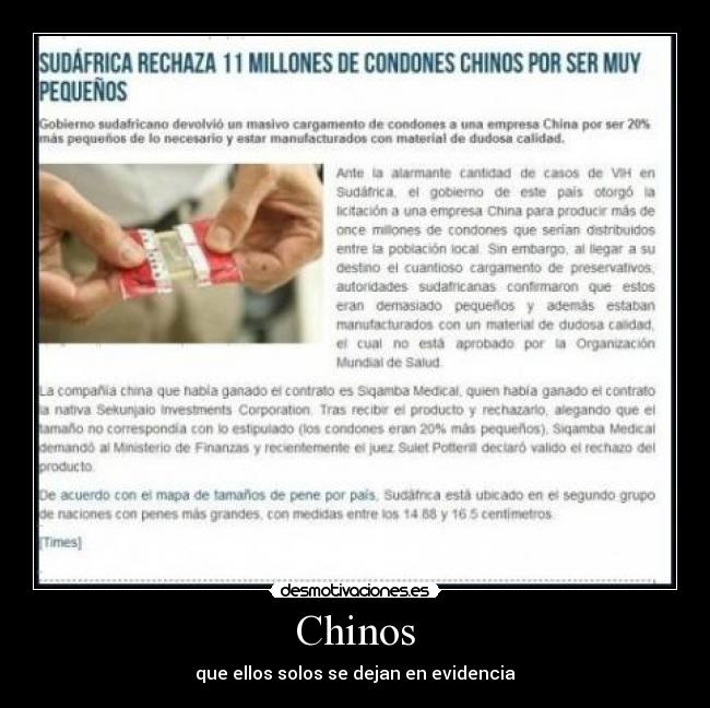 Chinos - que ellos solos se dejan en evidencia