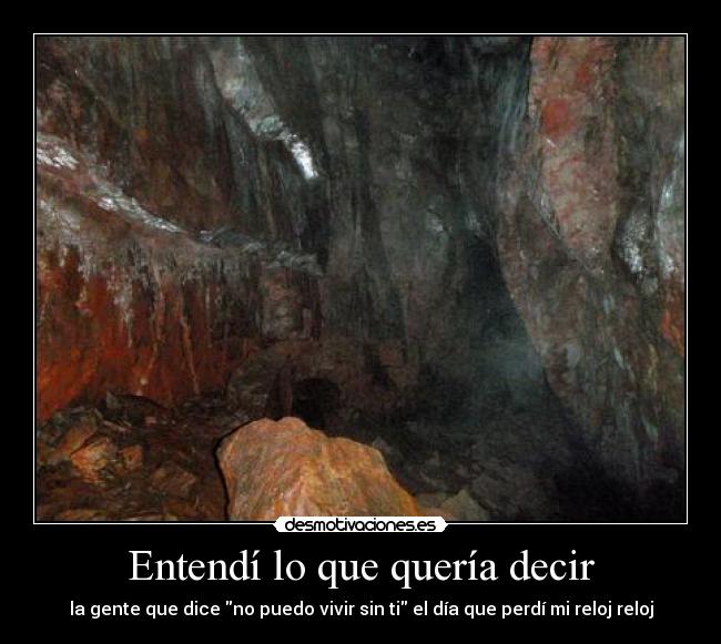 Entendí lo que quería decir - la gente que dice no puedo vivir sin ti el día que perdí mi reloj reloj