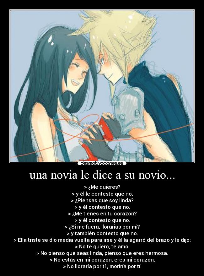 una novia le dice a su novio... -