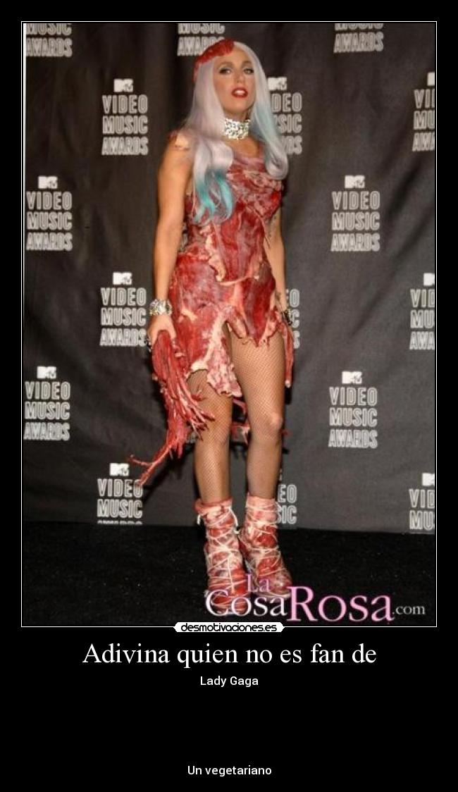 Adivina quien no es fan de - Lady Gaga





Un vegetariano