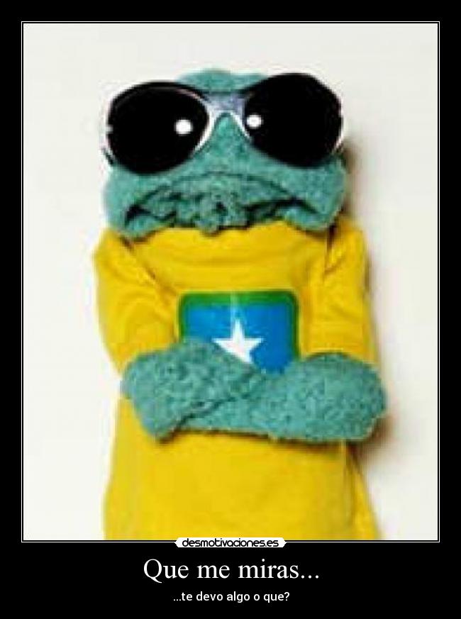 Que me miras... - ...te devo algo o que?