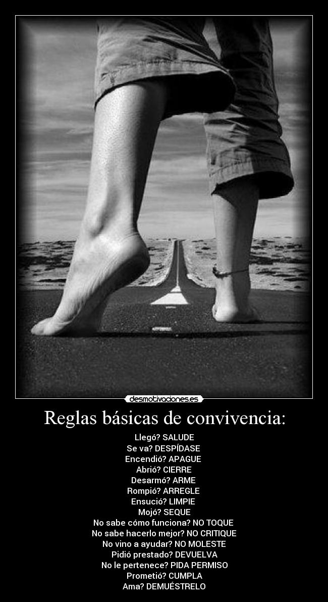 Reglas básicas de convivencia: -