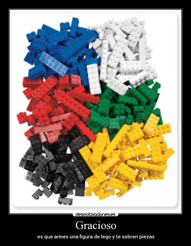 Gracioso - es que armes una figura de lego y te sobren piezas