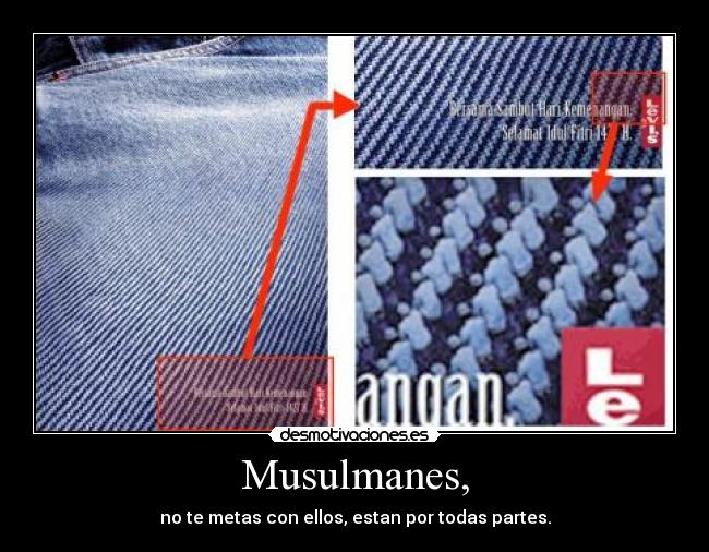 Musulmanes, - no te metas con ellos, estan por todas partes.