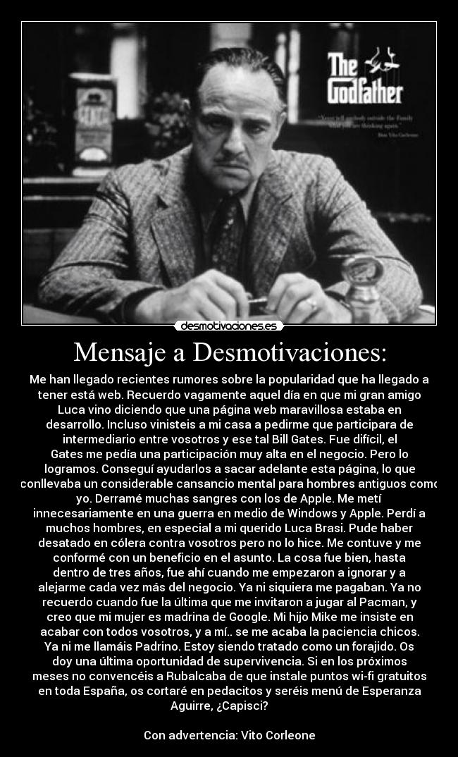 Mensaje a Desmotivaciones: -