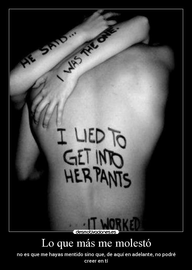 Lo que más me molestó -