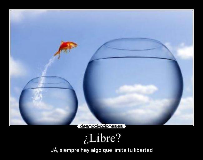 ¿Libre? - JÁ, siempre hay algo que limita tu libertad