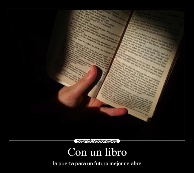Con un libro - la puerta para un futuro mejor se abre