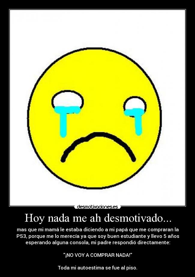 Hoy nada me ah desmotivado... -