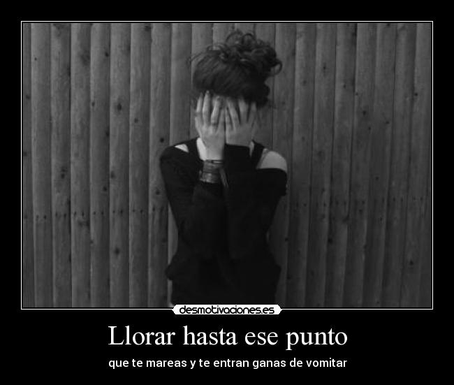 Llorar hasta ese punto -