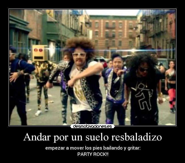 Andar por un suelo resbaladizo -