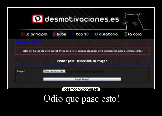 Odio que pase esto! -