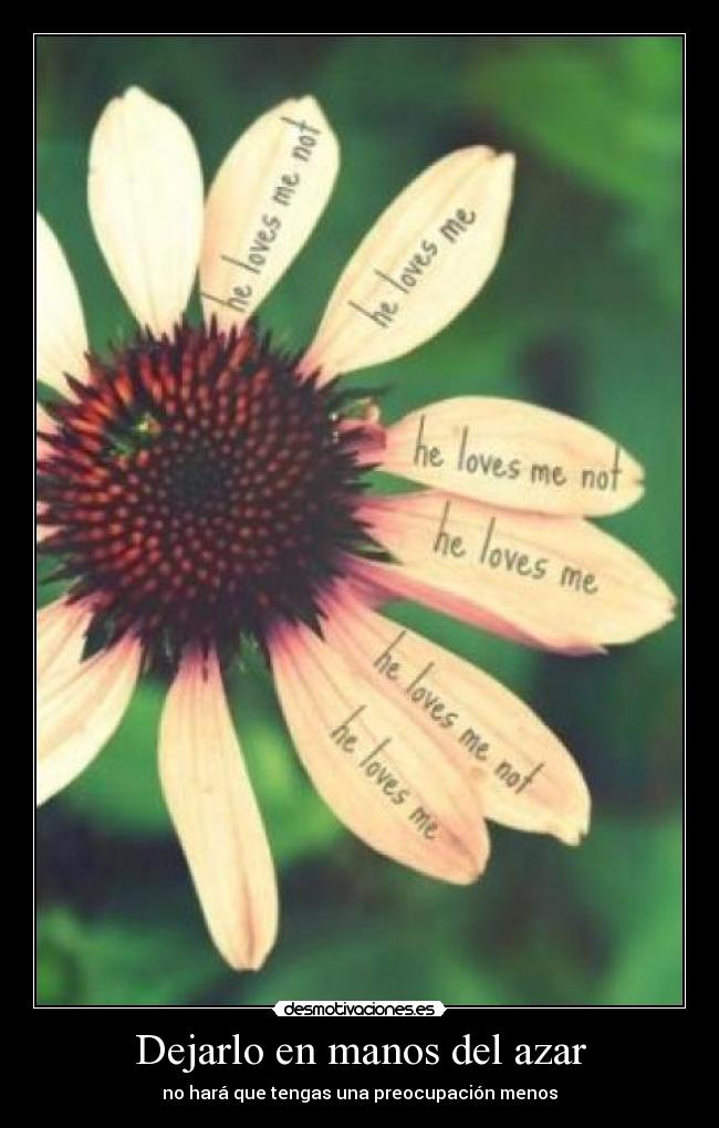 Dejarlo en manos del azar - 