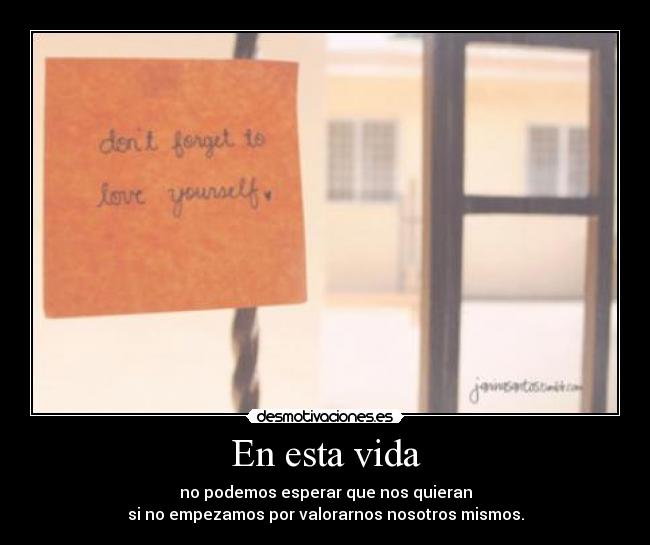 carteles vida love yourself desmotivaciones