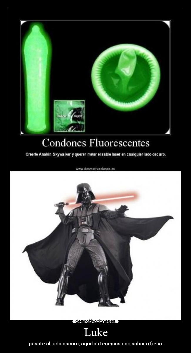 Luke - pásate al lado oscuro, aquí los tenemos con sabor a fresa.