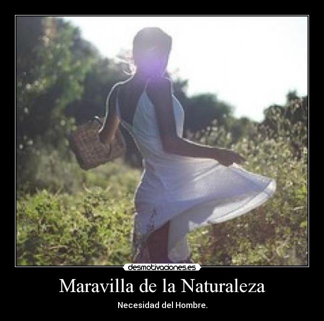 Maravilla de la Naturaleza - Necesidad del Hombre.