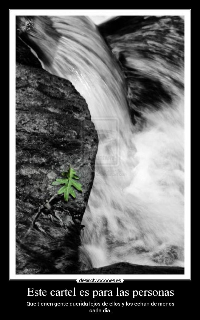 Este cartel es para las personas -