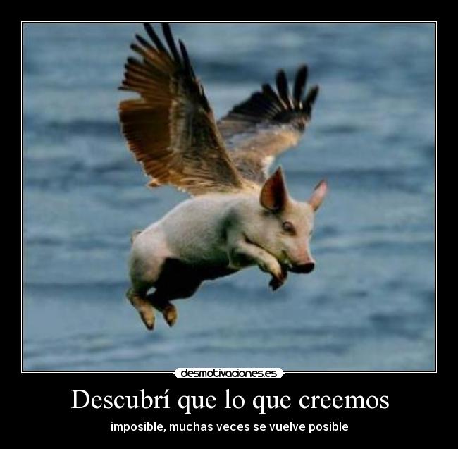 Descubrí que lo que creemos - imposible, muchas veces se vuelve posible