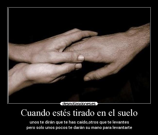 Cuando estés tirado en el suelo -