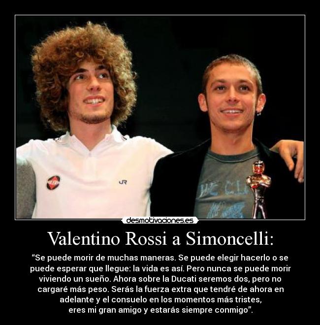carteles vr46 apoyo simoncelli desmotivaciones