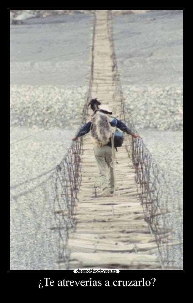 ¿Te atreverías a cruzarlo? -